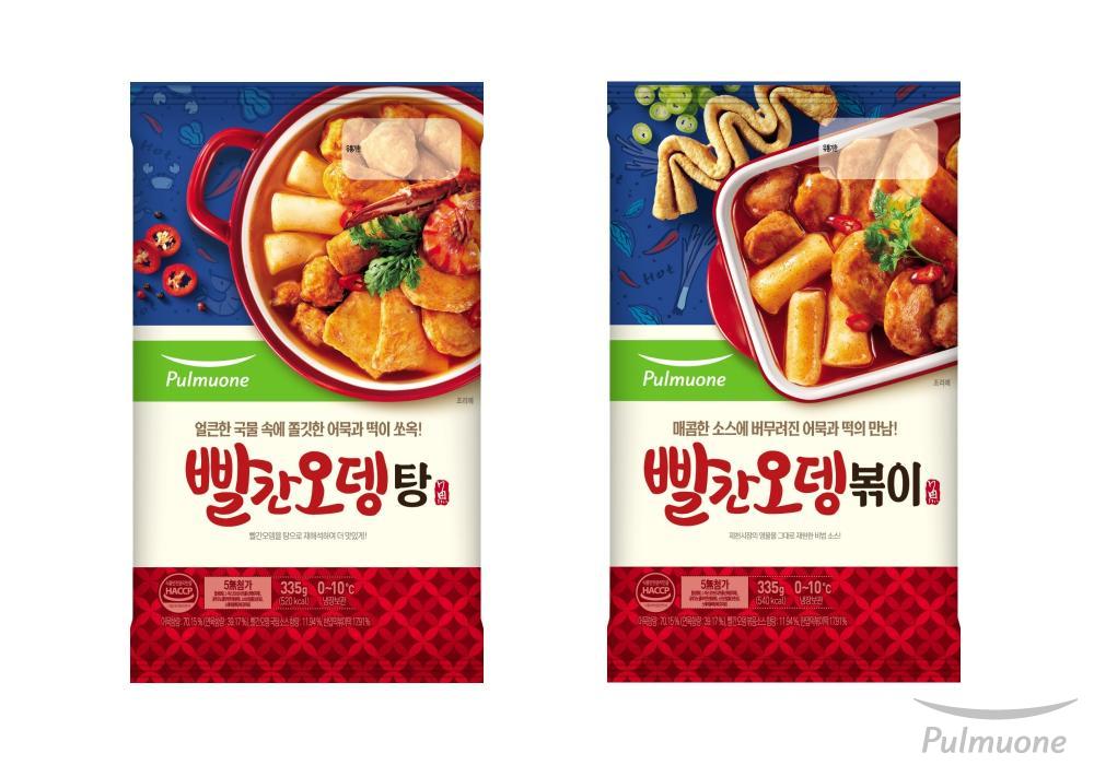 [사진1] 어묵과 떡으로 매콤하게 만든 이색메뉴 '빨간오뎅탕'(왼쪽)과 '빨간오뎅볶이'(오른쪽).jpg